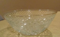 Gold Rimmed Crystal Bowl - NEW in Joliet, Illinois